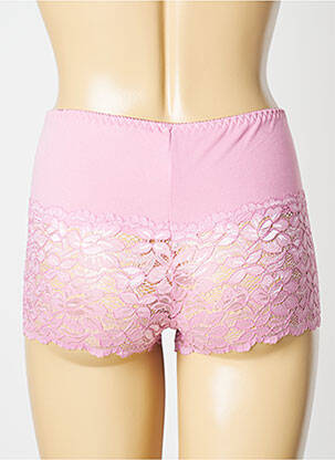 Shorty tissage dentelle rose ROSA JUNIO femme