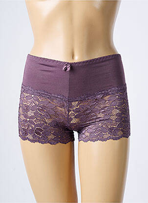 Shorty finition dentelle violet ROSA JUNIO femme