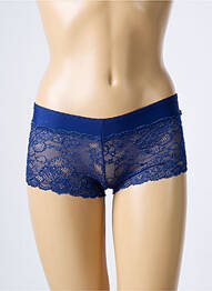 Shorty finition dentelle bleu ROSA JUNIO femme