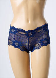 Shorty finition dentelle bleu ROSA JUNIO femme