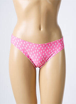 Tanga finition dentelle rose ROSA JUNIO femme