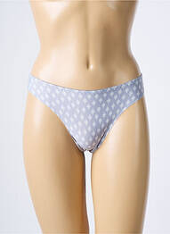 Tanga finition dentelle gris ROSA JUNIO femme