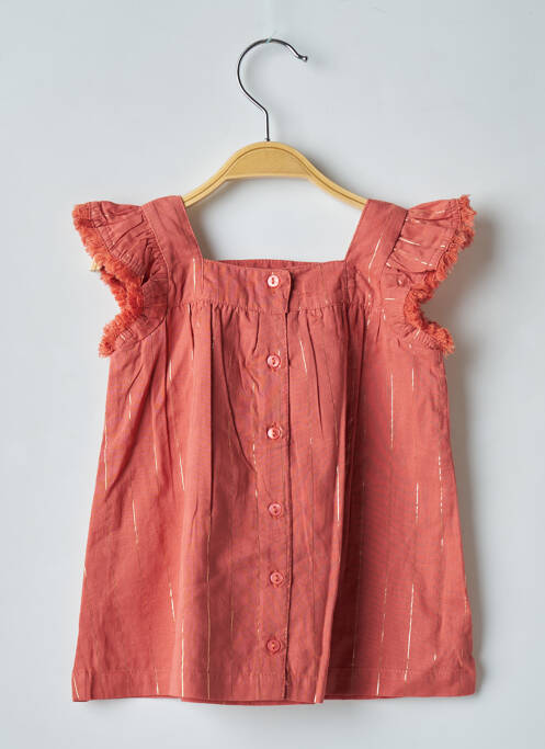 Robe mi-longue marron DU PAREIL AU MÊME pour fille