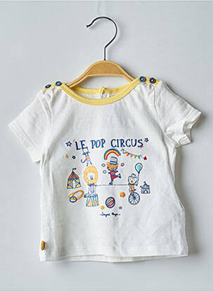 T-shirt stretch manches courtes blanc SERGENT MAJOR garcon