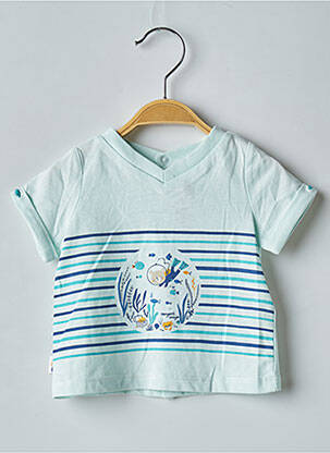 T-shirt fermeture pressionnée manches courtes bleu SERGENT MAJOR garcon