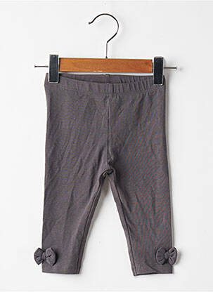 Legging tissage jersey gris DU PAREIL AU MÊME fille