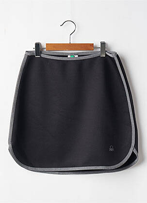 Jupe courte coupe droite noir BENETTON femme