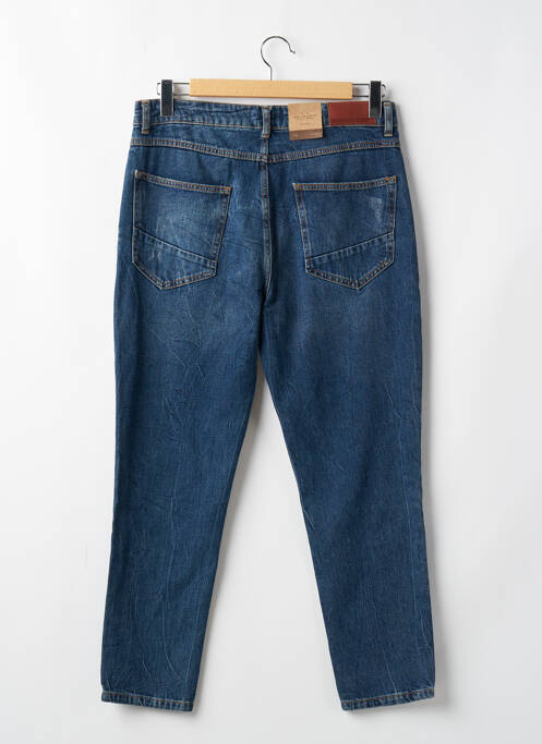 Jean coupe mom tissage chiné taille normale bleu DEVRED homme