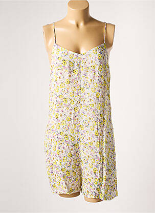 Combishort poches fines bretelles jaune SEE U SOON femme