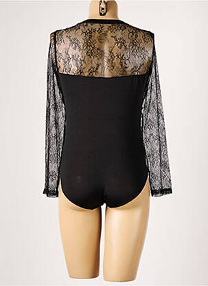 Body lingerie effet matière satinée noir VALEGE femme