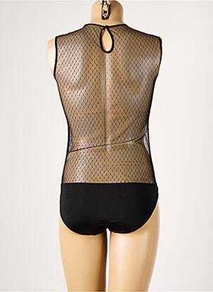 Body lingerie effet matière satinée noir VALEGE femme
