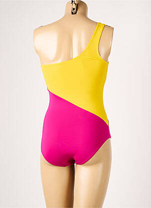 Maillot de bain 1 pièce bretelles élastiquées jaune AUBADE femme