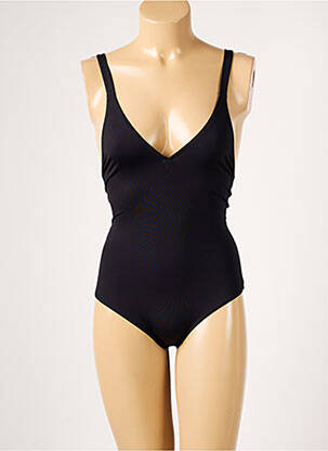 Maillot de bain 1 pièce effet matière satinée noir PRINCESSE TAM-TAM femme