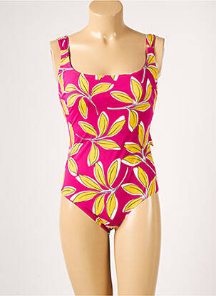 Maillot de bain 1 pièce imprimé fantaisie haut bandeau violet AUBADE femme