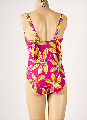 Maillot de bain 1 pièce imprimé fantaisie haut bandeau violet AUBADE femme