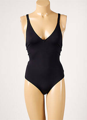Maillot de bain 1 pièce effet matière satinée noir PRINCESSE TAM-TAM femme