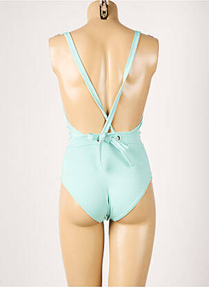 Maillot de bain 1 pièce effet matière satinée bleu PRINCESSE TAM-TAM femme