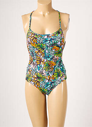Maillot de bain 1 pièce imprimé fantaisie haut soutien-gorge avec mousse de rembourrage amovible vert PRINCESSE TAM-TAM femme