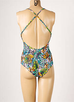 Maillot de bain 1 pièce imprimé fantaisie haut soutien-gorge avec mousse de rembourrage amovible vert PRINCESSE TAM-TAM femme