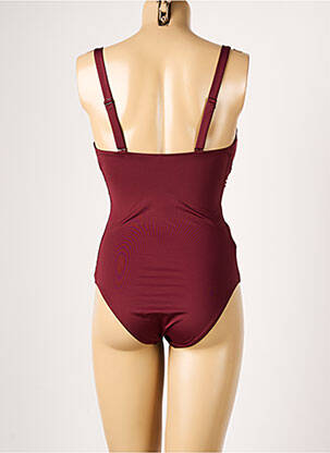 Maillot de bain 1 pièce effet matière satinée haut soutien-gorge avec mousse de rembourrage amovible rouge PRINCESSE TAM-TAM femme