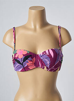 Haut de maillot de bain haut soutien-gorge moulé haut soutien-gorge moulé violet BELCOR femme