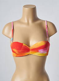 Haut de maillot de bain bretelles élastiquées amovibles haut soutien-gorge moulé orange CHERRY BERRY femme