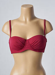 Haut de maillot de bain haut soutien-gorge moulé haut soutien-gorge moulé rouge BELCOR femme
