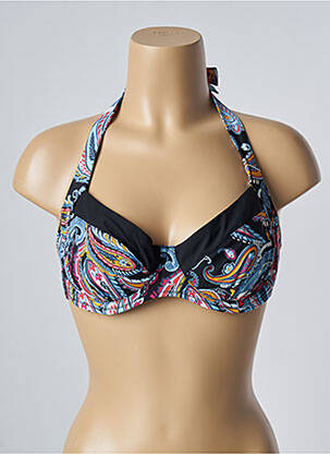 Haut de maillot de bain stretch noir BELCOR femme