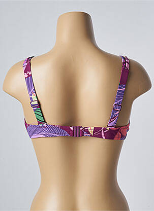 Haut de maillot de bain stretch haut soutien-gorge emboitant violet BELCOR femme