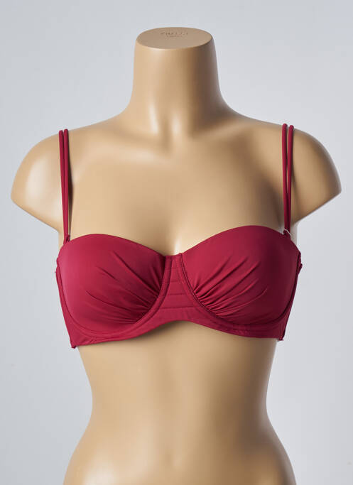 Haut de maillot de bain haut soutien-gorge moulé haut soutien-gorge moulé rouge BELCOR femme