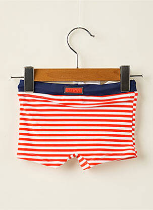 Slip de bain imprimé rayures rouge SERGENT MAJOR garçon