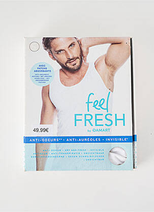 Débardeur stretch sans manche blanc DAMART homme