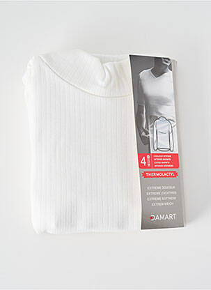 Sous-pull stretch manches longues blanc DAMART homme