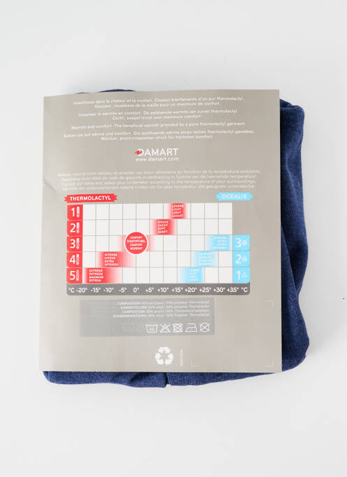Pyjama bas pantalon bleu DAMART homme