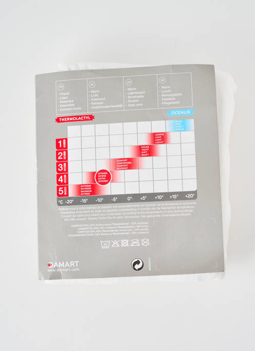 Sous-pull blanc DAMART pour homme