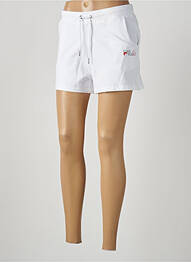 Short coupe droite blanc FILA femme
