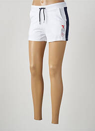 Short coupe droite blanc FILA femme