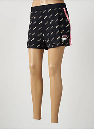 Short coupe droite noir FILA femme
