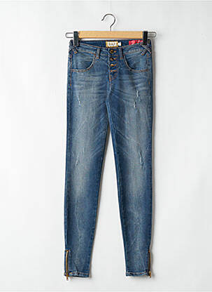 Jeans skinny effet usé délavé taille basse bleu MET IN JEANS femme