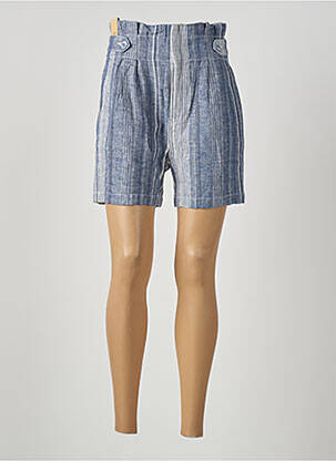 Short fermeture zippée sous rabat avec crochet taille haute bleu SALSA femme
