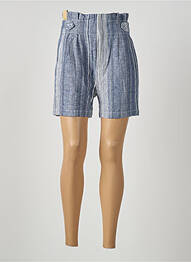 Short fermeture zippée sous rabat avec crochet taille haute bleu SALSA femme