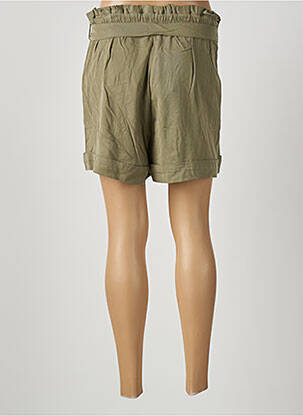 Short coupe droite taille haute vert MARGVERY femme
