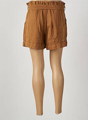 Short coupe droite taille haute marron MARGVERY femme