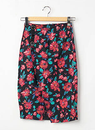 Jupe mi-longue taille à pinces noir SALSA femme