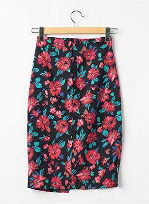 Jupe mi-longue taille à pinces noir SALSA femme