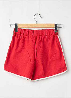 Short coupe droite rouge FILA femme