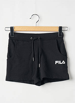 Short coupe droite noir FILA femme