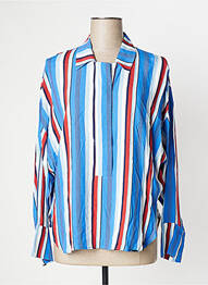 Chemisier tissage crêpe manches longues bleu SALSA femme
