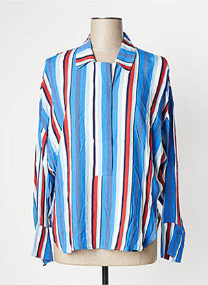 Chemisier tissage crêpe manches longues bleu SALSA femme