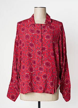 Chemisier imprimé fleurs manches longues rouge SALSA femme